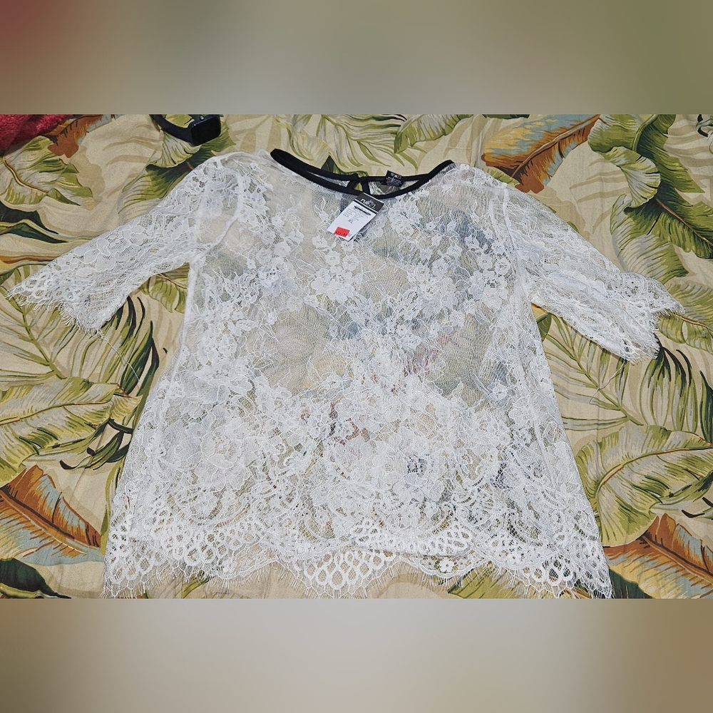 Sheer lace top